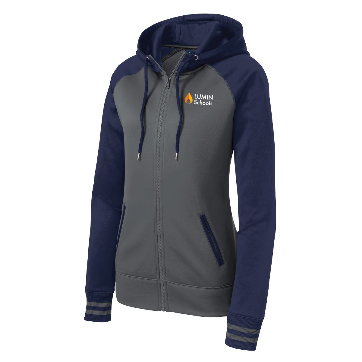Sport-Tek Women's Sport-Wick Varsity Fleece Full-Zip Hooded Jacket