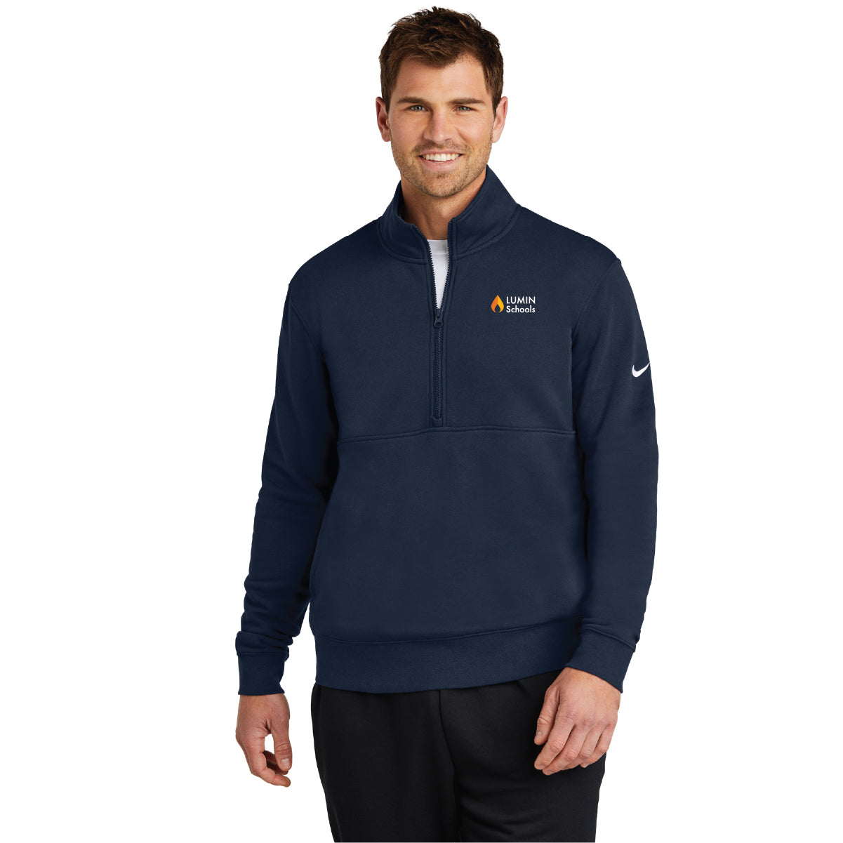 Nike Club Fleece Sleeve Swoosh 1/2-Zip