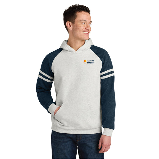 Jerzees Unisex NuBlend Varsity Colorblock Hooded Sweatshirt