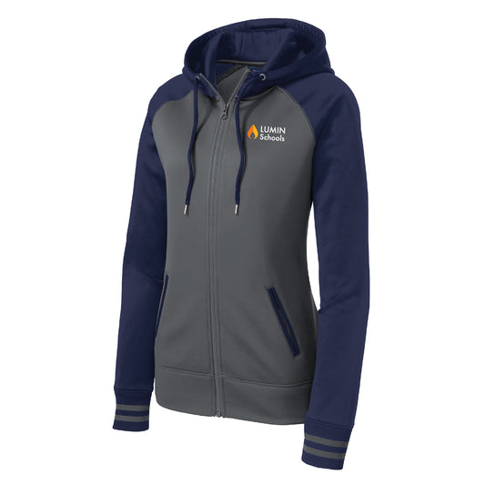 Sport-Tek Women's Sport-Wick Varsity Fleece Full-Zip Hooded Jacket