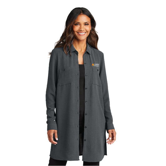 Port Authority Women's Textured Crepe Long Tunic